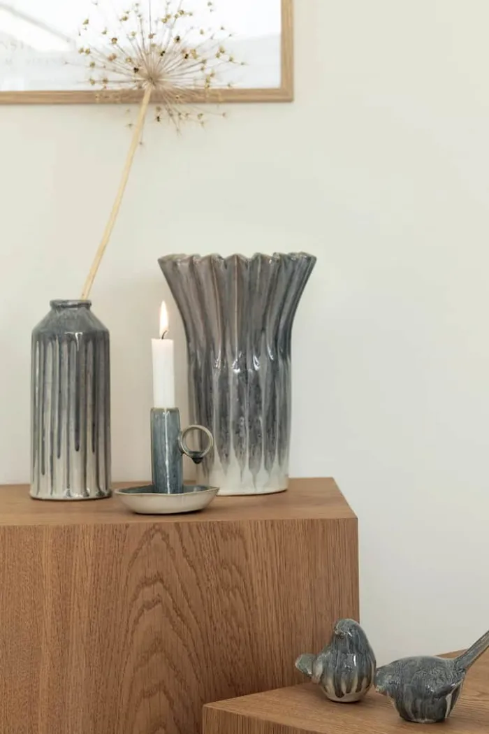 CASA Living Figur - Fugl H 8,5 cm - Stentøj - Blå