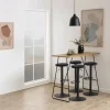 CASA Living Finch Barstol - 2 stk H 82 x B 40 cm - Stof/stål - Mørkegrå