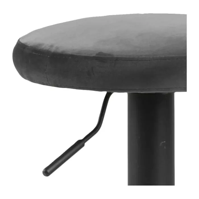CASA Living Finch Barstol - 2 stk H 82 x B 40 cm - Stof/stål - Mørkegrå