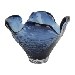CASA Living Flower Glasskål Ø 30 x H 21,5 cm - Glas - Blå