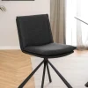 CASA Living Flynn Spisebordsstol H 85 x B 47 x D 59 cm - Stof/stål - Mørkegrå