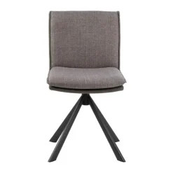 CASA Living Flynn Spisebordsstol H 85 x B 47 x D 59 cm - Stof/stål - Lysegrå