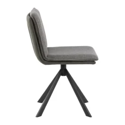 CASA Living Flynn Spisebordsstol H 85 x B 47 x D 59 cm - Stof/stål - Lysegrå