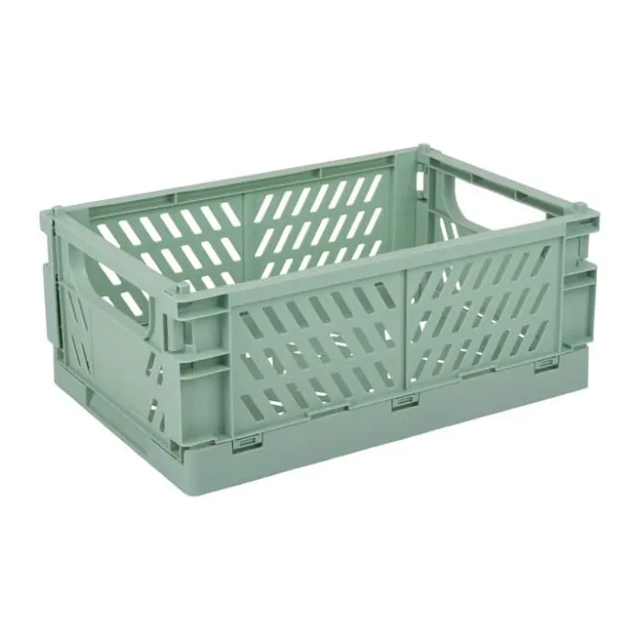 CASA Living Foldekasse H 14 x B 23 x L 35 cm - Plastik - Grøn