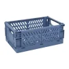 CASA Living Foldekasse H 14 x B 23 x L 35 cm - Plastik - Blå