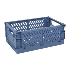 CASA Living Foldekasse H 14 x B 23 x L 35 cm - Plastik - Blå