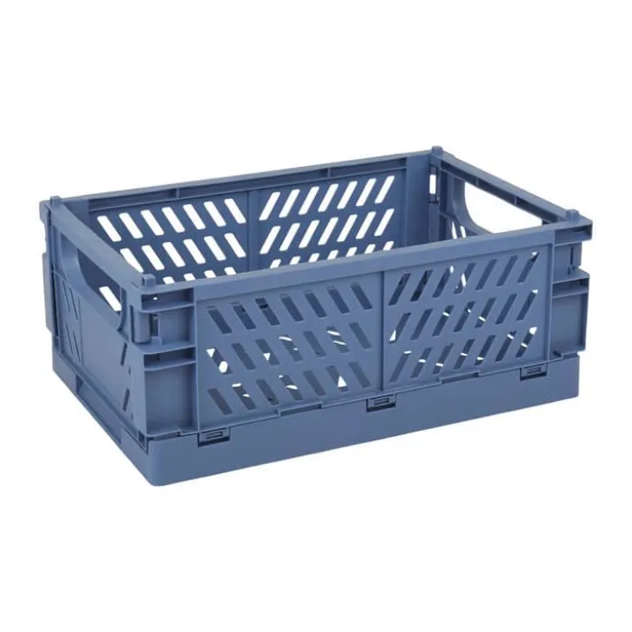 CASA Living Foldekasse H 14 x B 23 x L 35 cm - Plastik - Blå