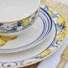 CASA Living Frokosttallerken Ø 20,3 cm - Porcelæn - Gul/hvid
