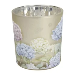 CASA Living Fyfadsstage H 8 cm - Glas - Blå/sølvfarvet