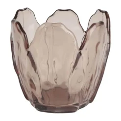 CASA Living Fyrfadsstage H 8 cm - Glas - Rosa
