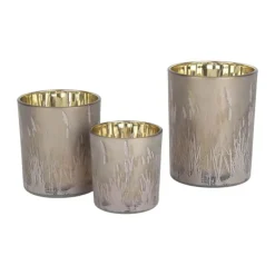 CASA Living Fyrfadsstage Ø 10 x H 12,5 cm - Glas - Taube