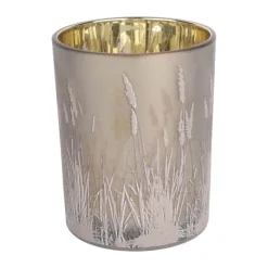 CASA Living Fyrfadsstage Ø 10 x H 12,5 cm - Glas - Taube