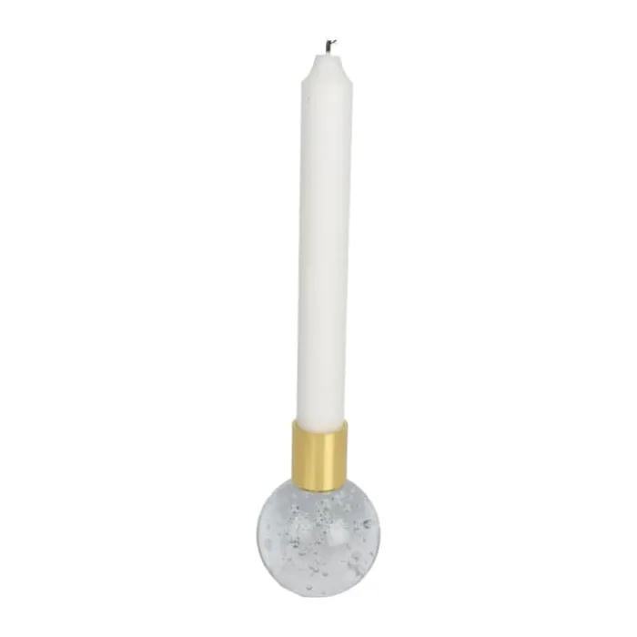 CASA Living Glaslysestage Ø 6 x H 8,2 cm - Glas - Lyseblå