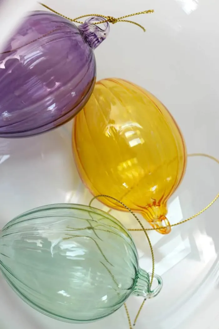 CASA Living Glaspåskeæg H 7,5 cm - Glas - Gul