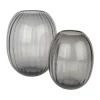 CASA Living Glasvase Ø 16 x H 19 cm - Glas - Grå