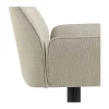 CASA Living Glenda Barstol H 114 x B 52,5 x D 52 cm - Stof/stål - Beige/sort