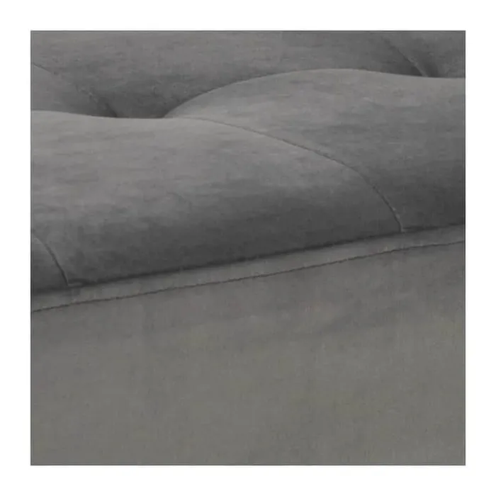 CASA Living Glory Bænk H 45 x B 38 x L 95 cm - Stof/stål - Mørkegrå