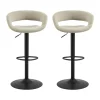 CASA Living Grace Barstol - 2 stk H 101 x B 54,5 x L 48,5 cm - Stof/stål - Sand