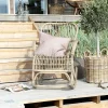 CASA Living Gyngestol H 86 x B 95 x D 56 cm - Rattan - Grå natur