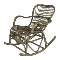 CASA Living Gyngestol H 86 x B 95 x D 56 cm - Rattan - Grå natur