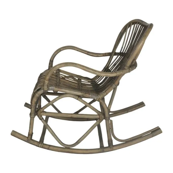 CASA Living Gyngestol H 86 x B 95 x D 56 cm - Rattan - Grå natur