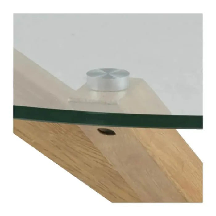 CASA Living Heaven Sofabord H 40 x Ø 82 cm - Glas/metal - Klar/natur