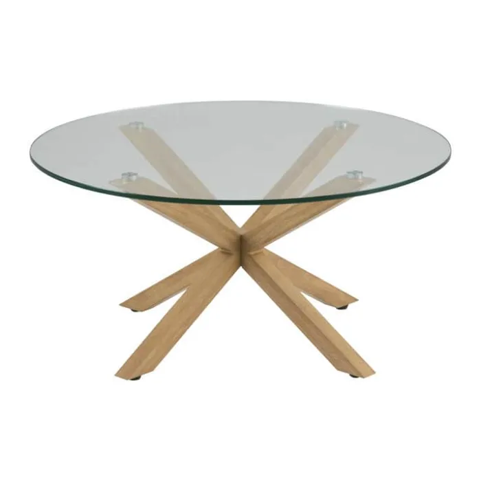 CASA Living Heaven Sofabord H 40 x Ø 82 cm - Glas/metal - Klar/natur