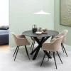 CASA Living Heaven Spisebord Ø 119 x H 75,5 cm - Keramik/stål - Sort