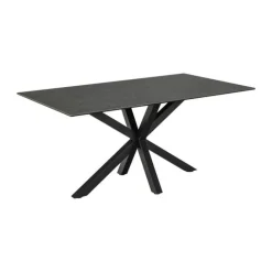 CASA Living Heaven Spisebord H 75,5 x B 160 x L 90 cm - Glas/metal - Sort Fairbanks/sort