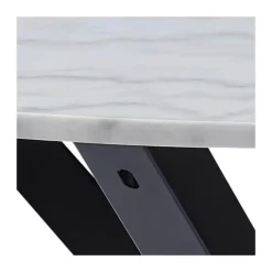 CASA Living Heaven Spisebord Ø 110 cm x H 75,5 - Marmor/metal - Hvid/sort