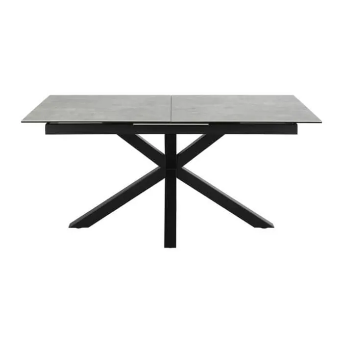 CASA Living Heaven Spisebord H 76 x B 210 x L 90 cm - Keramik/metal - Grå anista/mat sort - Grå anista/mat sort