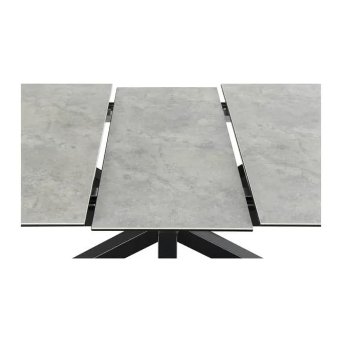 CASA Living Heaven Spisebord H 76 x B 210 x L 90 cm - Keramik/metal - Grå anista/mat sort - Grå anista/mat sort
