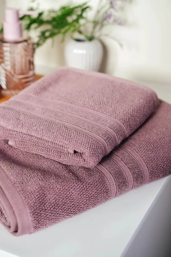 CASA Living Håndklæde B 50 x L 100 cm - Økologisk bomuld - Rosa