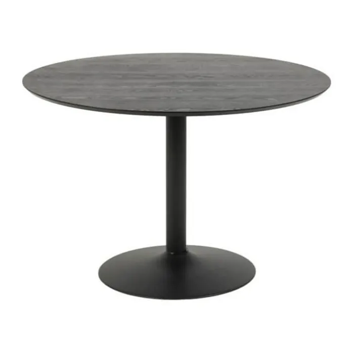 CASA Living Ibiza Spisebord Ø 110 x H 74 cm - Træ/metal - Sort