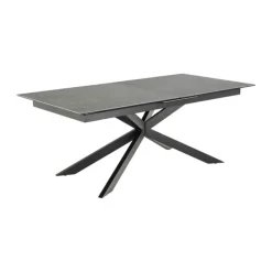 CASA Living Irwine Spisebord H 76 x B 240 x L 100 cm - Keramik/stål - Sort