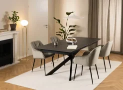 CASA Living Irwine Spisebord H 76 x B 240 x L 100 cm - Keramik/stål - Sort