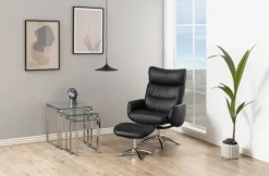CASA Living Katrine Indskudsbord - 3 dele H 55 x B 50 x L 50 cm - Glas/stål - Klar