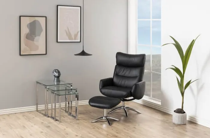 CASA Living Katrine Indskudsbord - 3 dele H 55 x B 50 x L 50 cm - Glas/stål - Klar