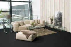 CASA Living Katrine Indskudsbord - 3 dele H 55 x B 50 x L 50 cm - Glas/stål - Klar