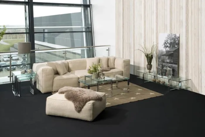 CASA Living Katrine Indskudsbord - 3 dele H 55 x B 50 x L 50 cm - Glas/stål - Klar