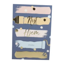 CASA Living Kort - Nyt Hjem H 17 x B 11,5 cm - Papir - Mørkeblå