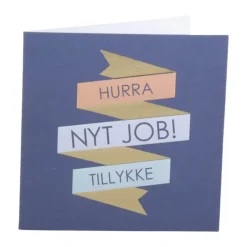 CASA Living Kort - Nyt Job H 7,5 x B 7,5 cm - Papir - Blå