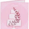 CASA Living Kort Tillykke Bryllup H 7,5 x B 7,5 cm - Papir - Lyserød
