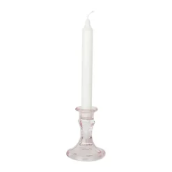 CASA Living Kronelysestage H 10 cm - Glas - Rosa