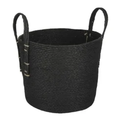 CASA Living Kurv Ø 33 x H 28 cm - Polyethylen - Sort