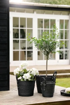 CASA Living Kurv Ø 28 x H 25 cm - Polyethylen - Sort