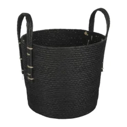 CASA Living Kurv Ø 28 x H 25 cm - Polyethylen - Sort