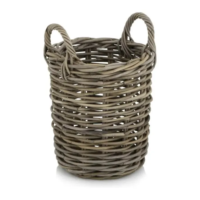 CASA Living Kurv Ø 20 x H 20 cm - Rattan - Grå