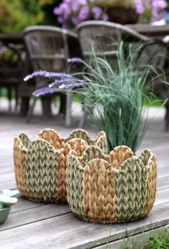 CASA Living Kurv Ø 30 x H 22 cm - Vandhyacint/papirgarn