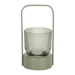 CASA Living Lanterne H 20 cm - Glas/metal - Grøn